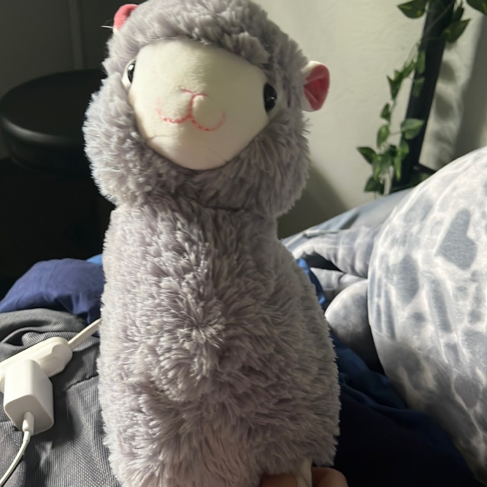 Gray lama stuffed animal
